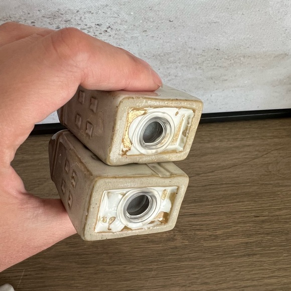 Cottagecore Ceramic Homes Set of Salt & Pepper Shakers + Napkin Holder - Picture 5 of 6